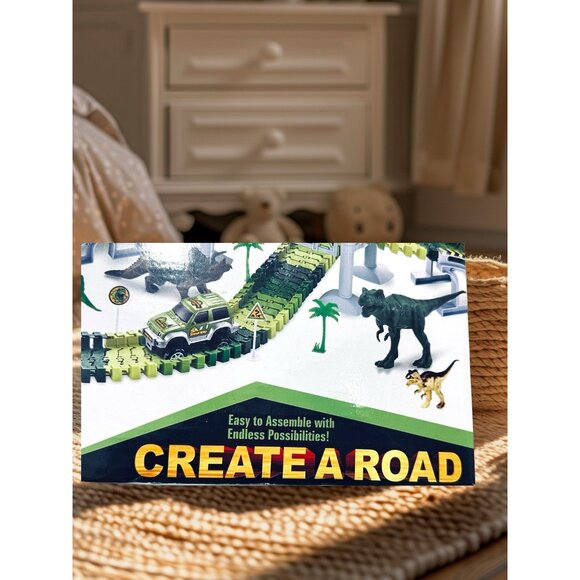 Dinosaur Toys Flexible Track Car Race Set Learning Skills Toddler Kids Gift 3+ - Picture 16 of 16